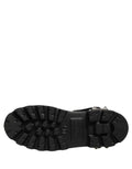 Dolce & Gabbana Schwarze Plateau-Combat-Stiefel mit Nieten