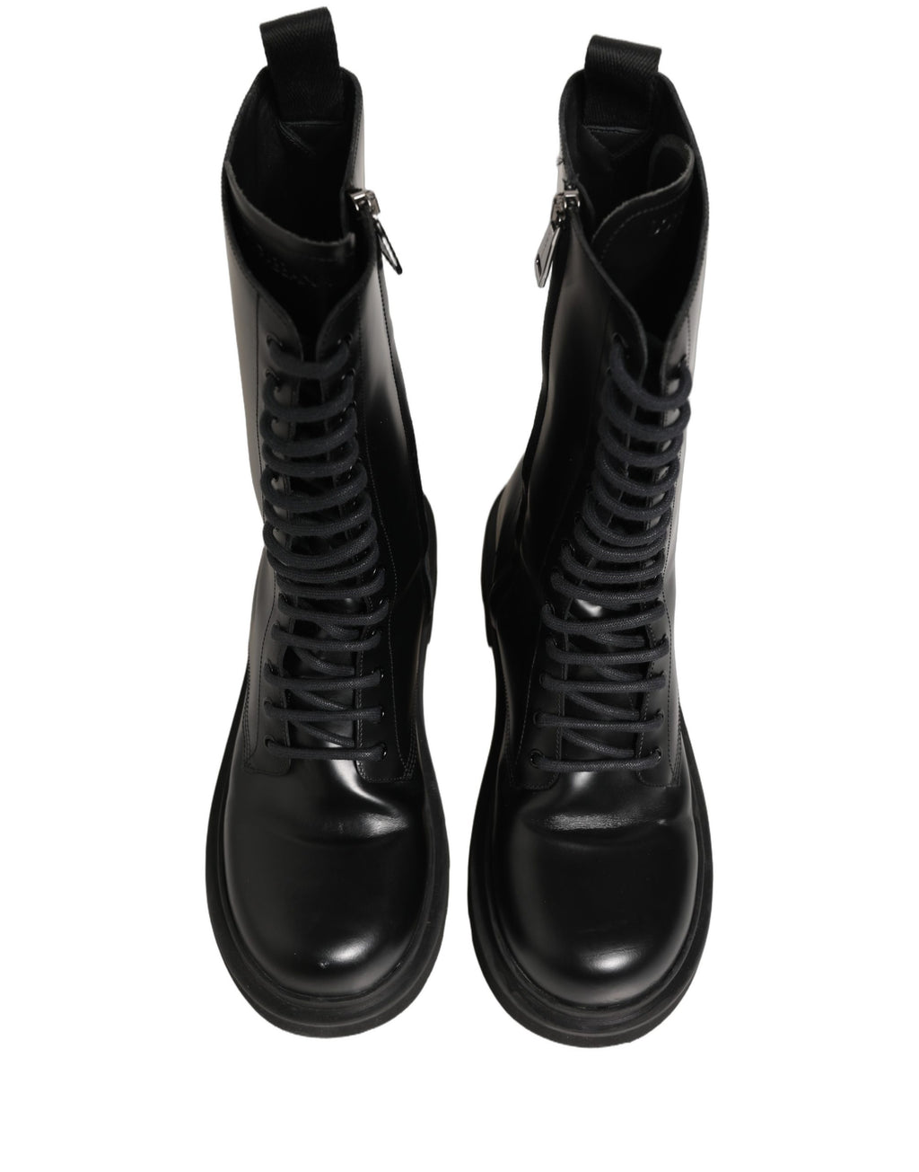 Dolce & Gabbana Schwarze Leder Schnürstiefel für Herren
