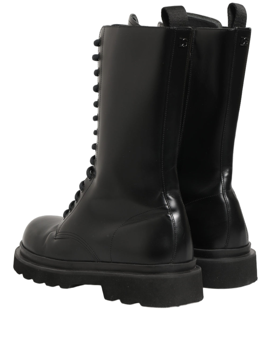Dolce & Gabbana Schwarze Leder Schnürstiefel für Herren