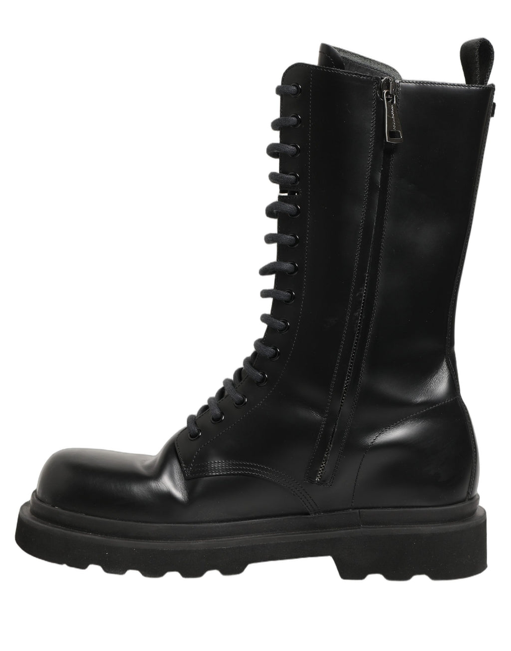 Dolce & Gabbana Schwarze Leder Schnürstiefel für Herren