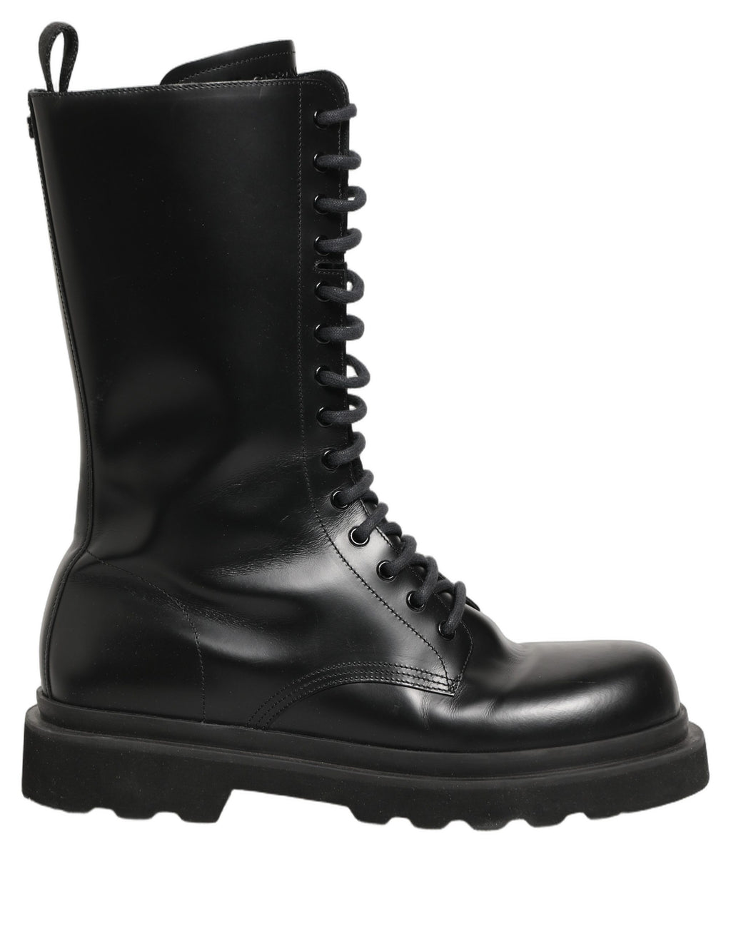 Dolce & Gabbana Schwarze Leder Schnürstiefel für Herren