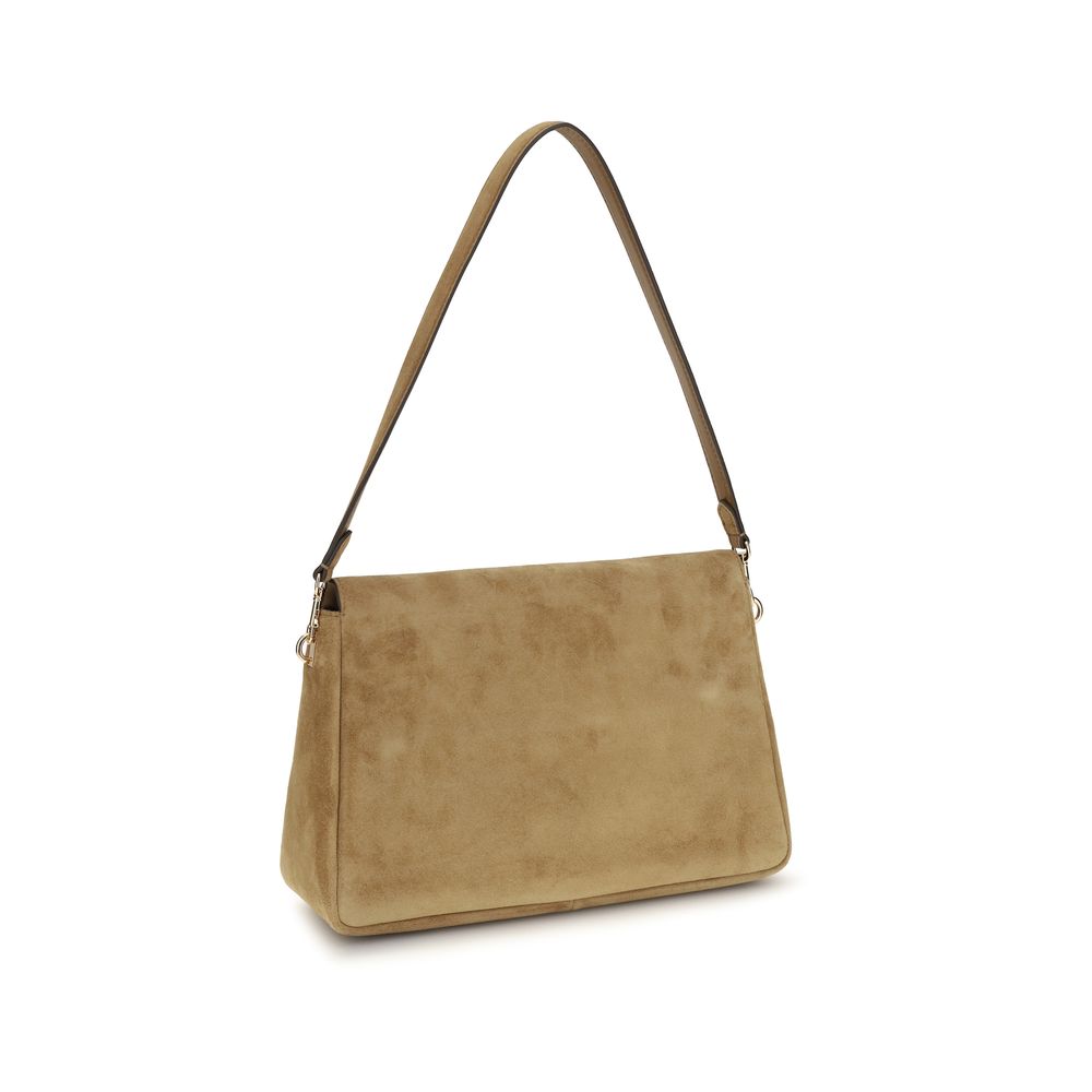 Tory Burch Beige Kalbsleder Bos Taurus Schultertasche