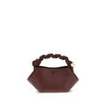 Ganni Schultertasche aus recyceltem Leder in Bordeaux