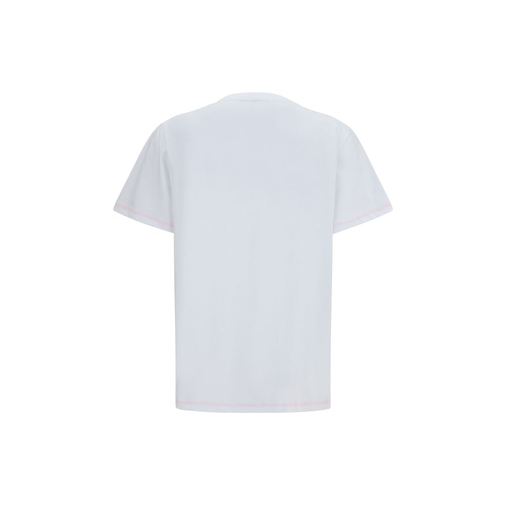 Ganni Weißes Baumwoll-T-Shirt