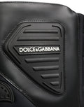Dolce & Gabbana Schwarze Leder Biker Stiefel Knöchelhoch Herren Schuhe