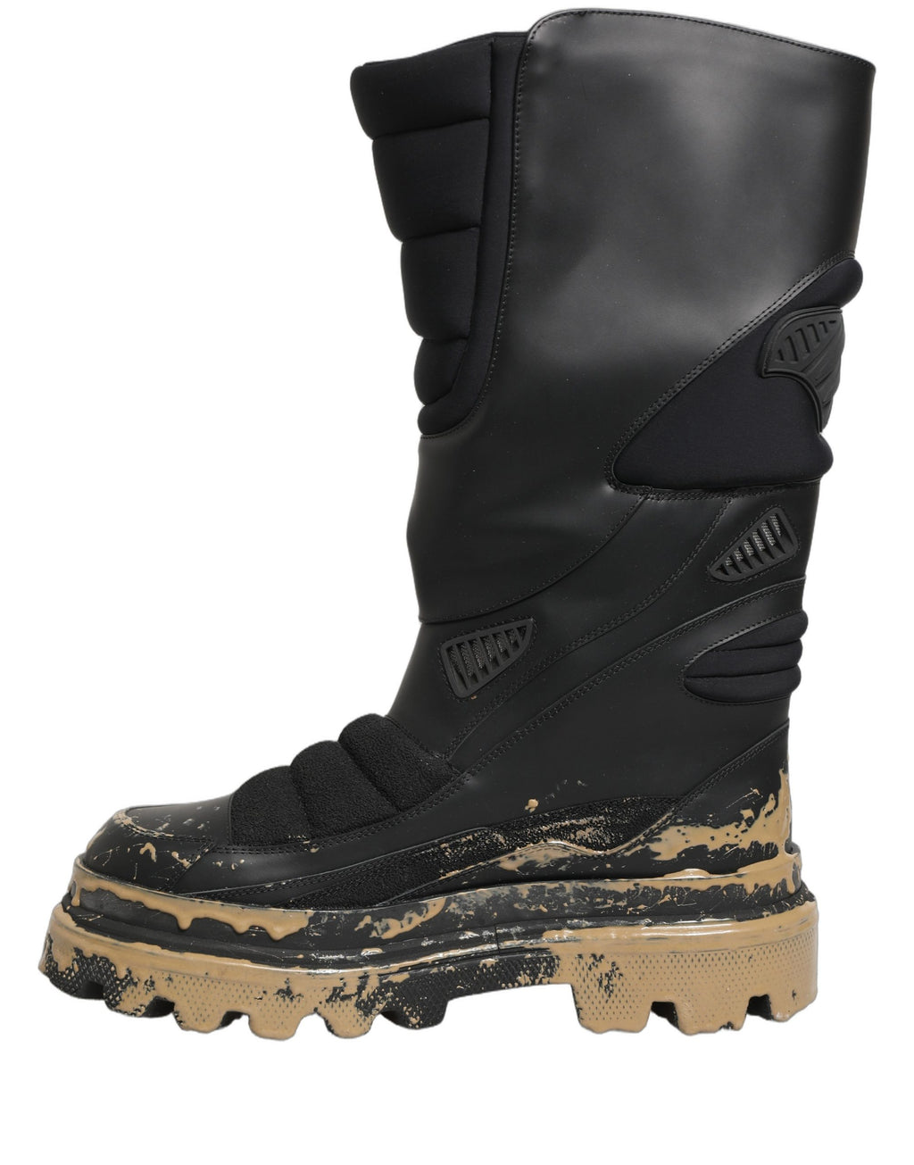 Dolce & Gabbana Schwarze Leder Biker Stiefel Knöchelhoch Herren Schuhe
