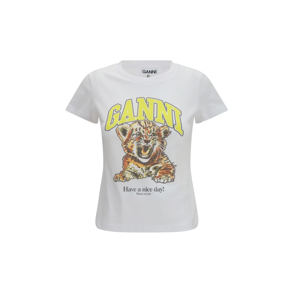 Ganni Weißes Baumwoll-Sweatshirt