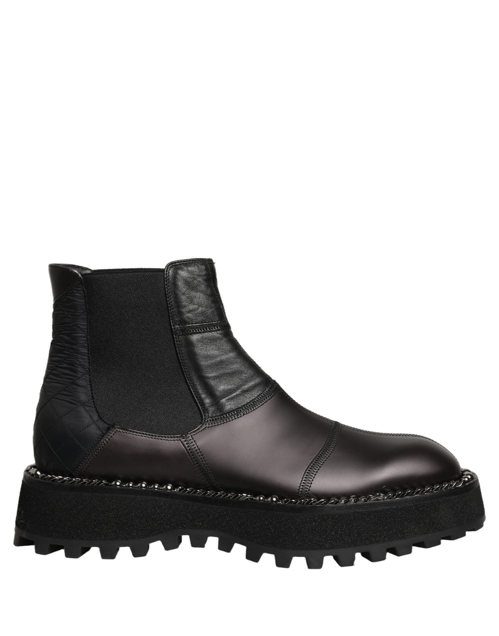 Dolce & Gabbana Schwarze Chelsea Boots aus Leder, Slip-On-Herrenschuhe