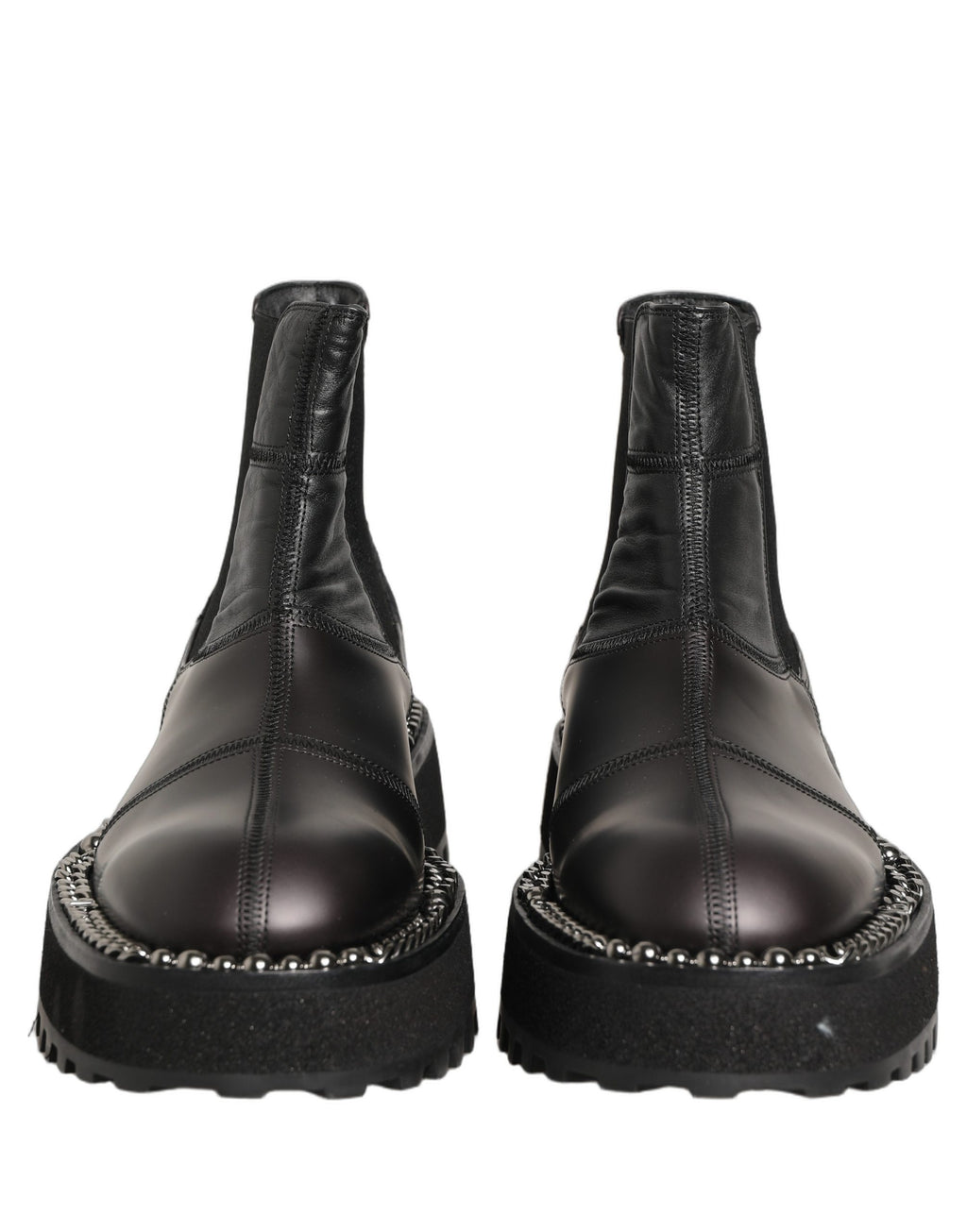 Dolce & Gabbana Schwarze Chelsea Boots aus Leder, Slip-On-Herrenschuhe