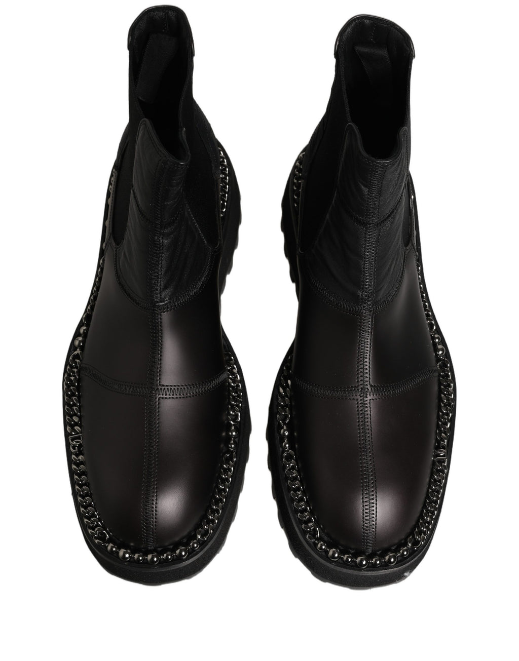 Dolce & Gabbana Schwarze Chelsea Boots aus Leder, Slip-On-Herrenschuhe