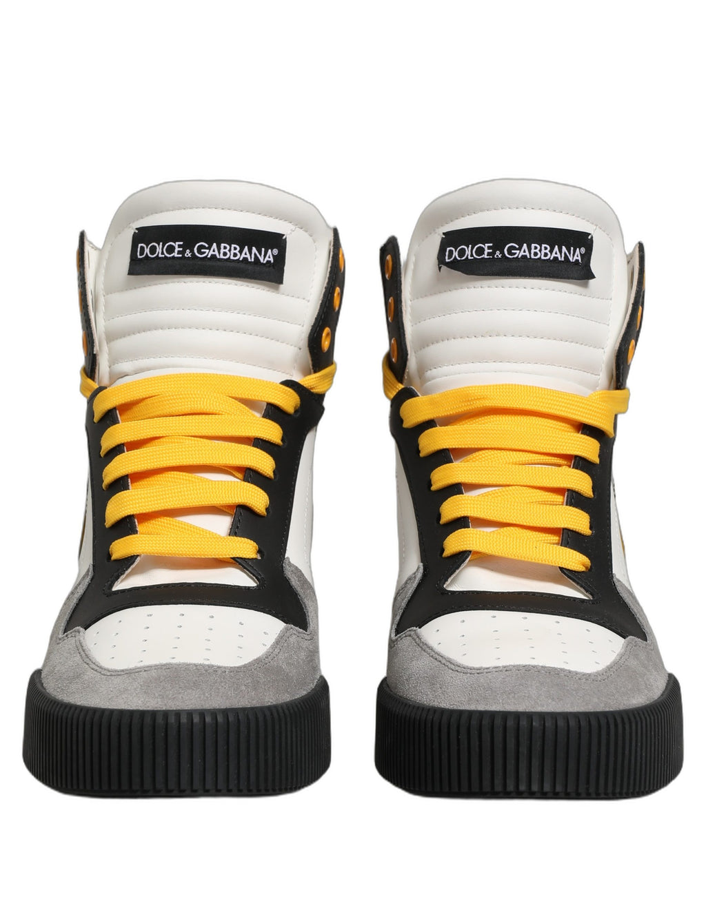 Dolce & Gabbana Multicolor Leder High Top Sneakers Schuhe