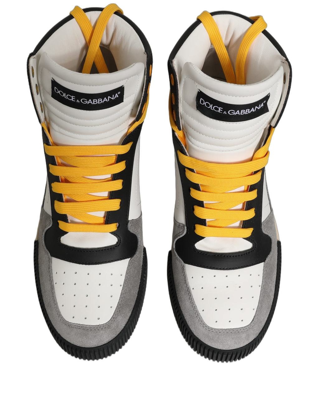 Dolce & Gabbana Multicolor Leder High Top Sneakers Schuhe