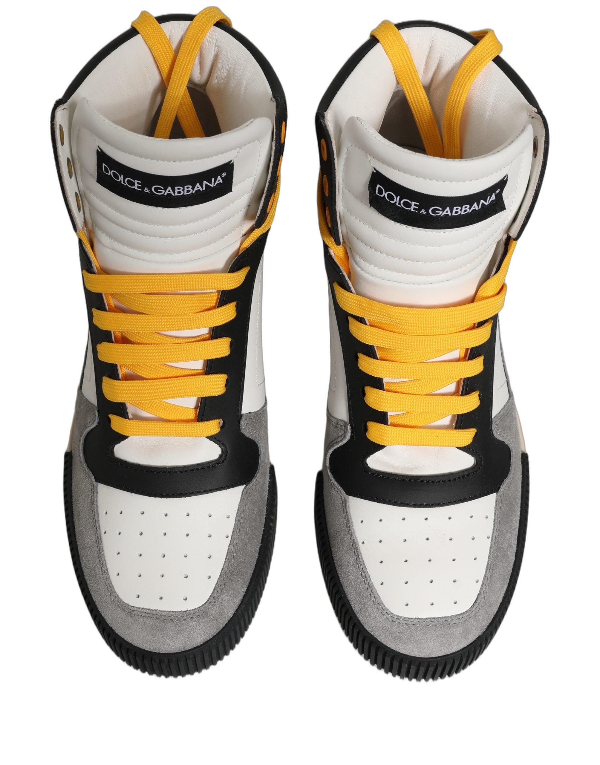 Dolce & Gabbana Multicolor Leder High Top Sneakers Schuhe