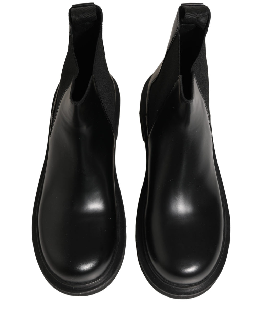 Dolce & Gabbana Schwarze Chelsea Boots aus Leder, Slip-On-Herrenschuhe