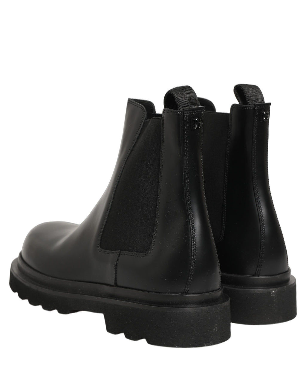 Dolce & Gabbana Schwarze Chelsea Boots aus Leder, Slip-On-Herrenschuhe