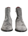 Dolce & Gabbana Graue Chelsea Boots aus Wildleder