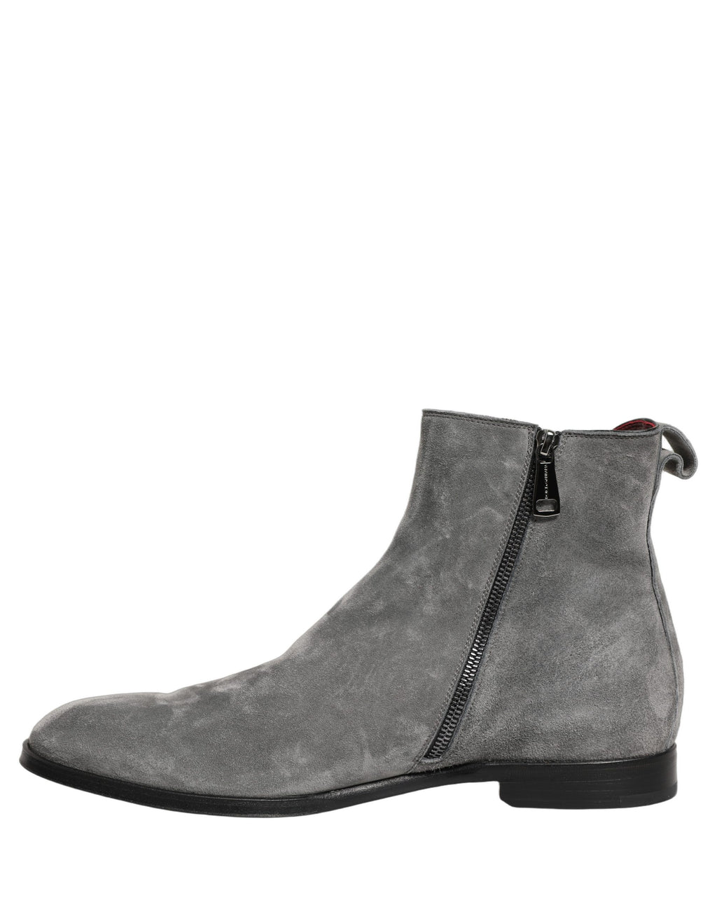 Dolce & Gabbana Graue Chelsea Boots aus Wildleder