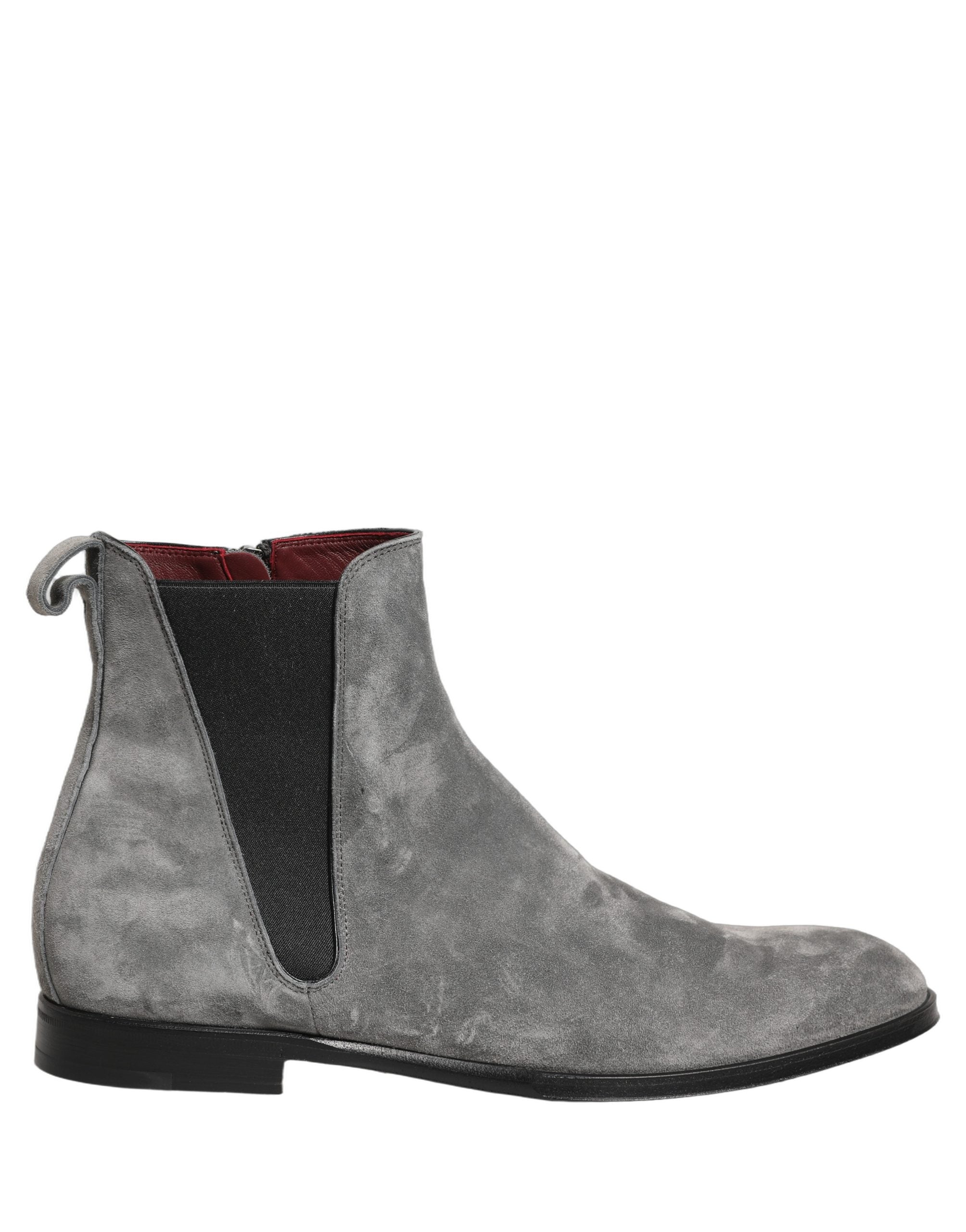 Dolce & Gabbana Graue Chelsea Boots aus Wildleder