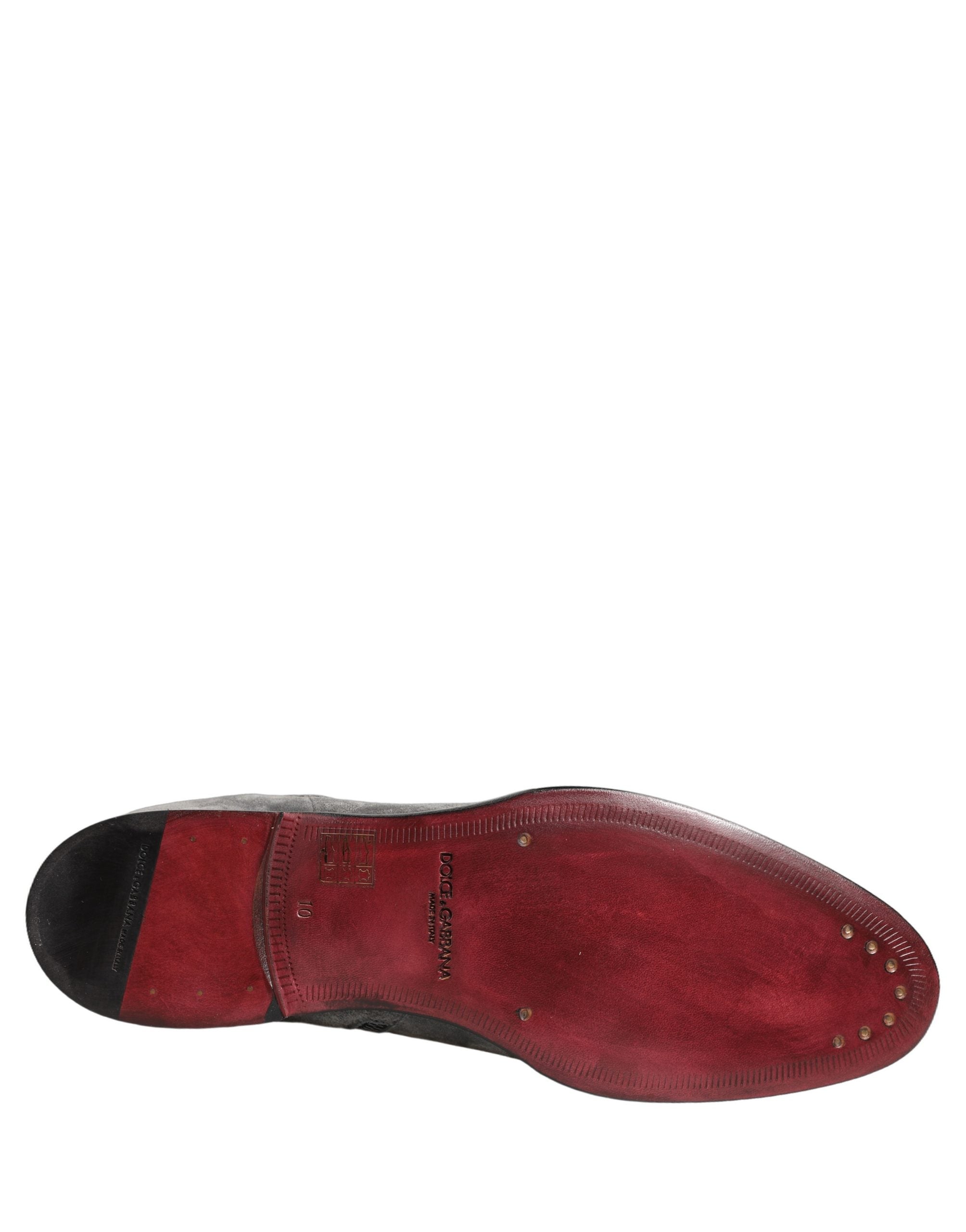 Dolce & Gabbana Graue Chelsea Boots aus Wildleder
