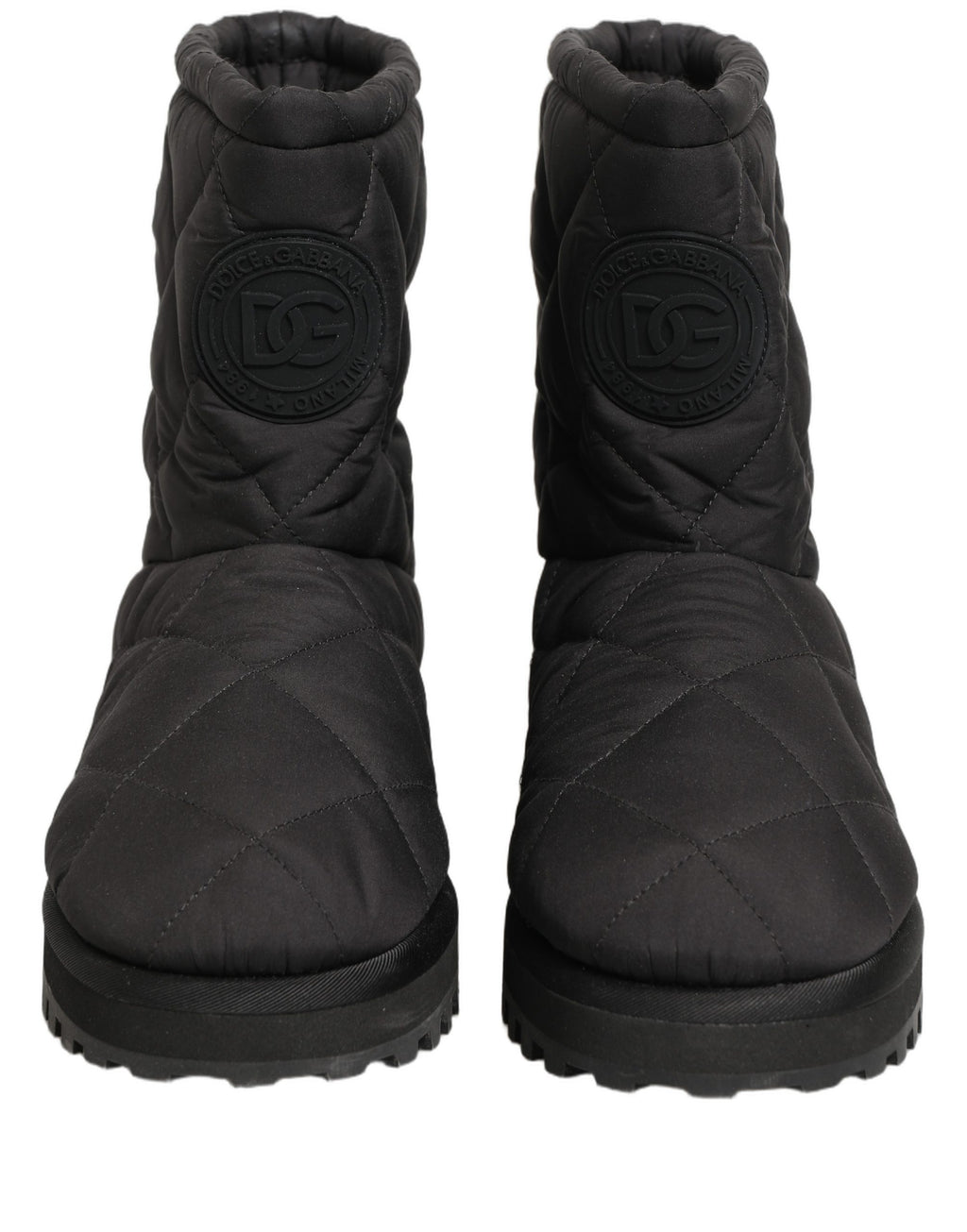 Dolce & Gabbana Schwarze Stiefeletten mit Stepp-Effekt