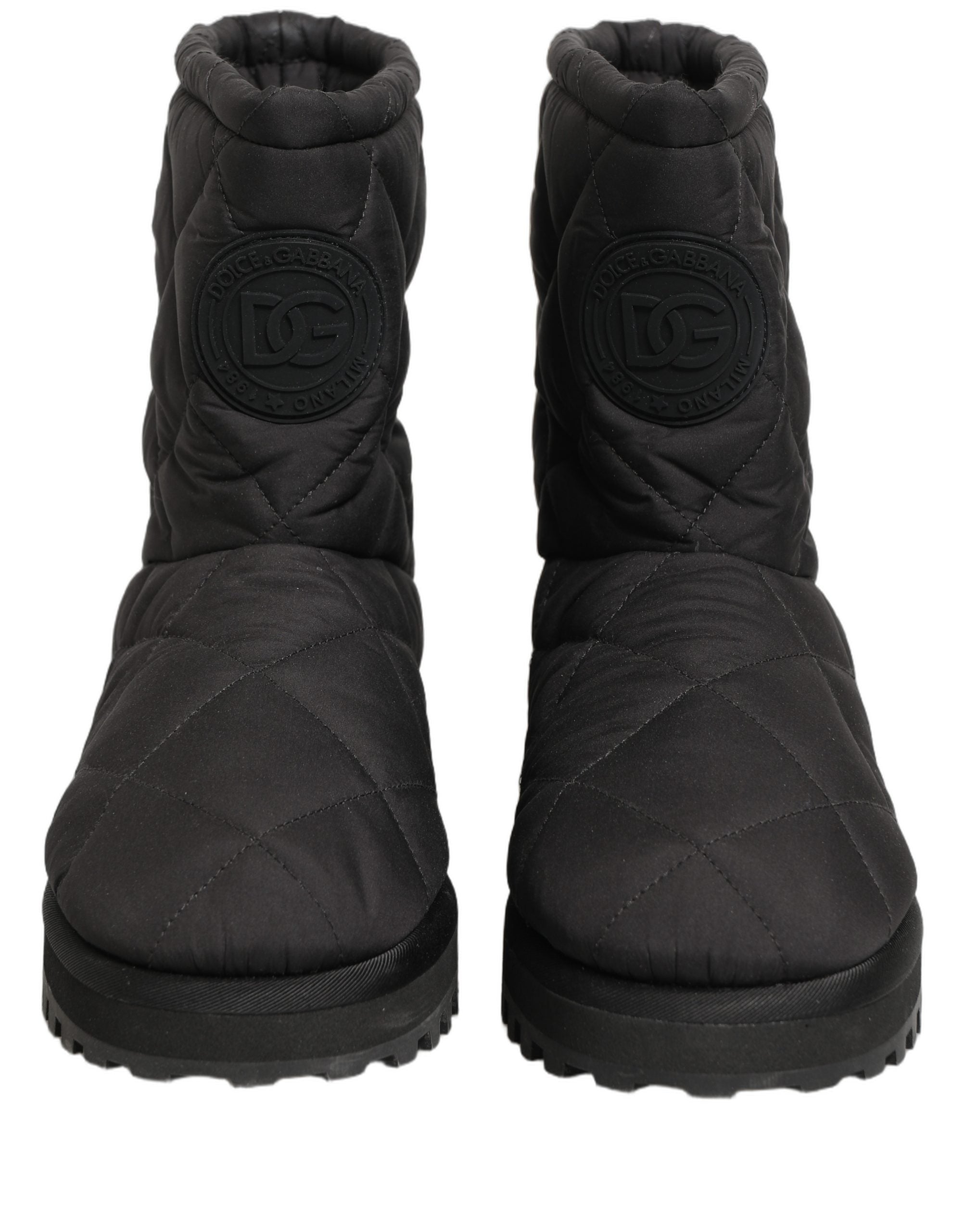 Dolce & Gabbana Schwarze Stiefeletten mit Stepp-Effekt