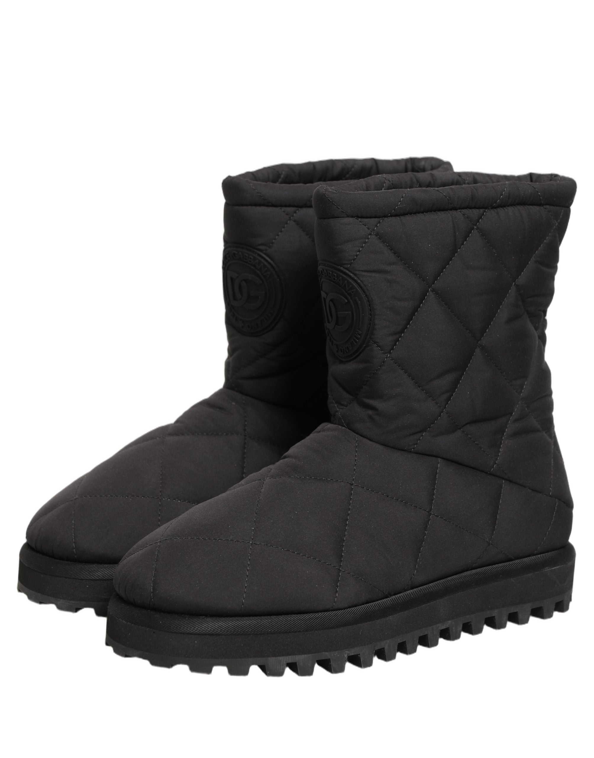 Dolce & Gabbana Schwarze Stiefeletten mit Stepp-Effekt