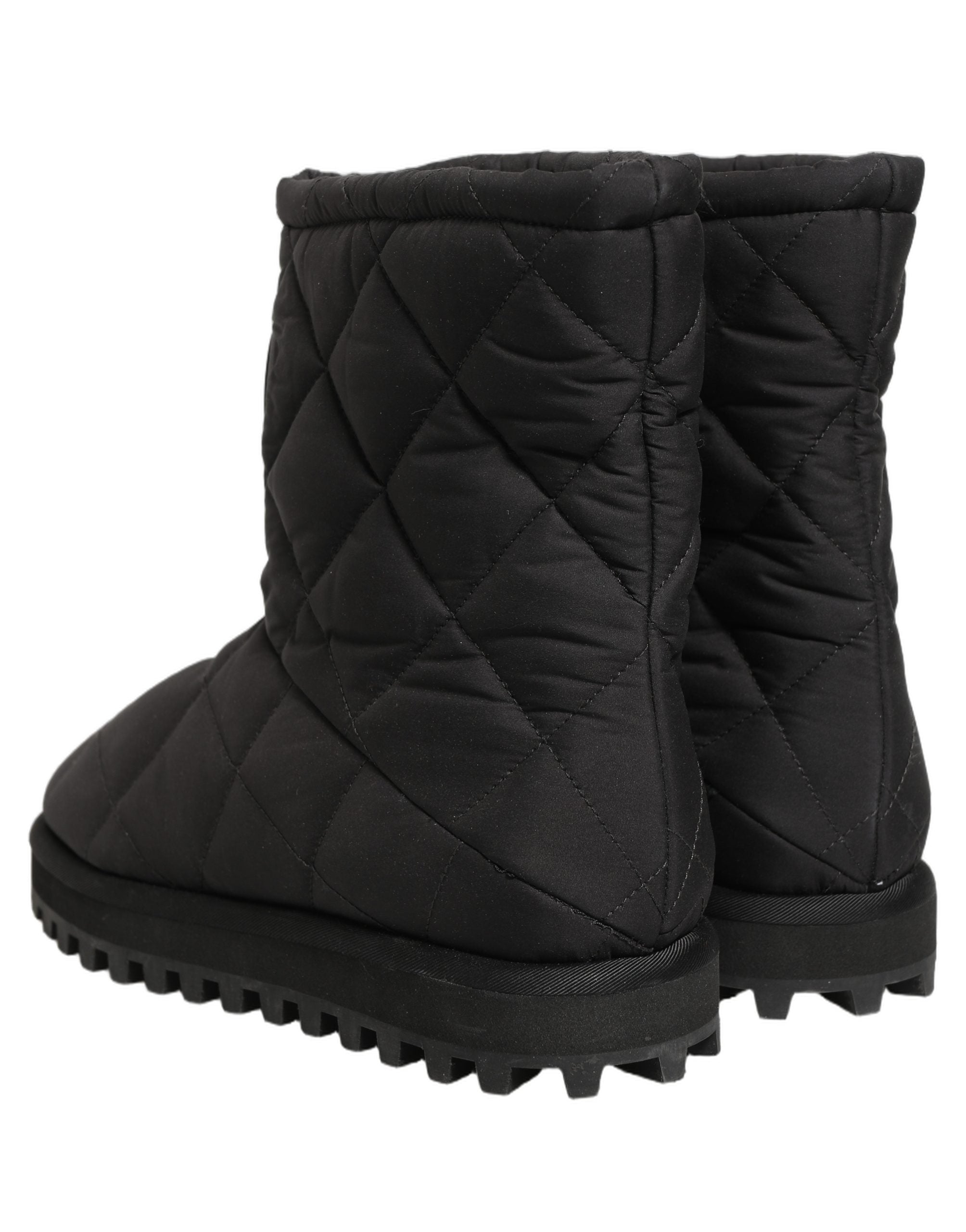 Dolce & Gabbana Schwarze Stiefeletten mit Stepp-Effekt