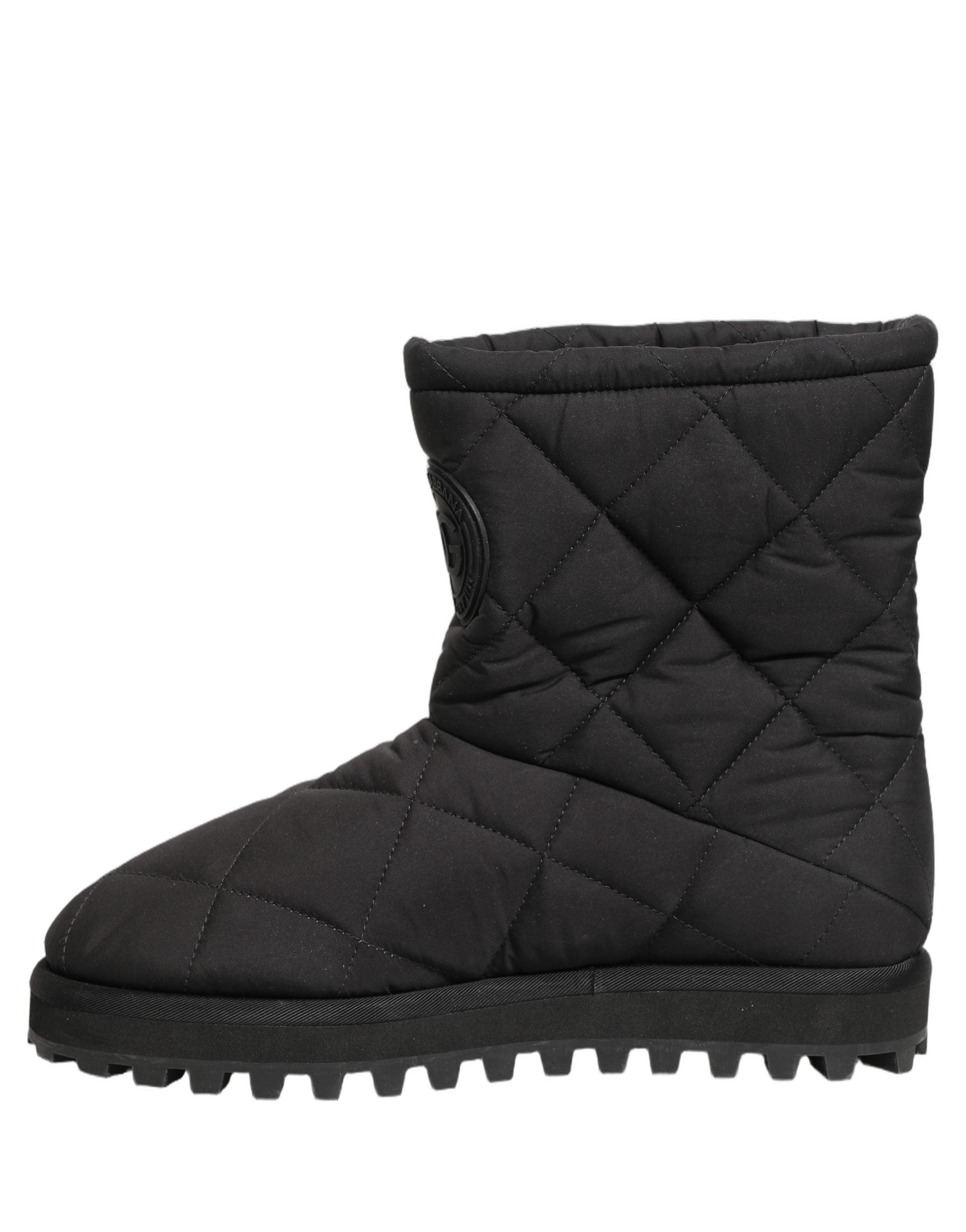 Dolce & Gabbana Schwarze Stiefeletten mit Stepp-Effekt