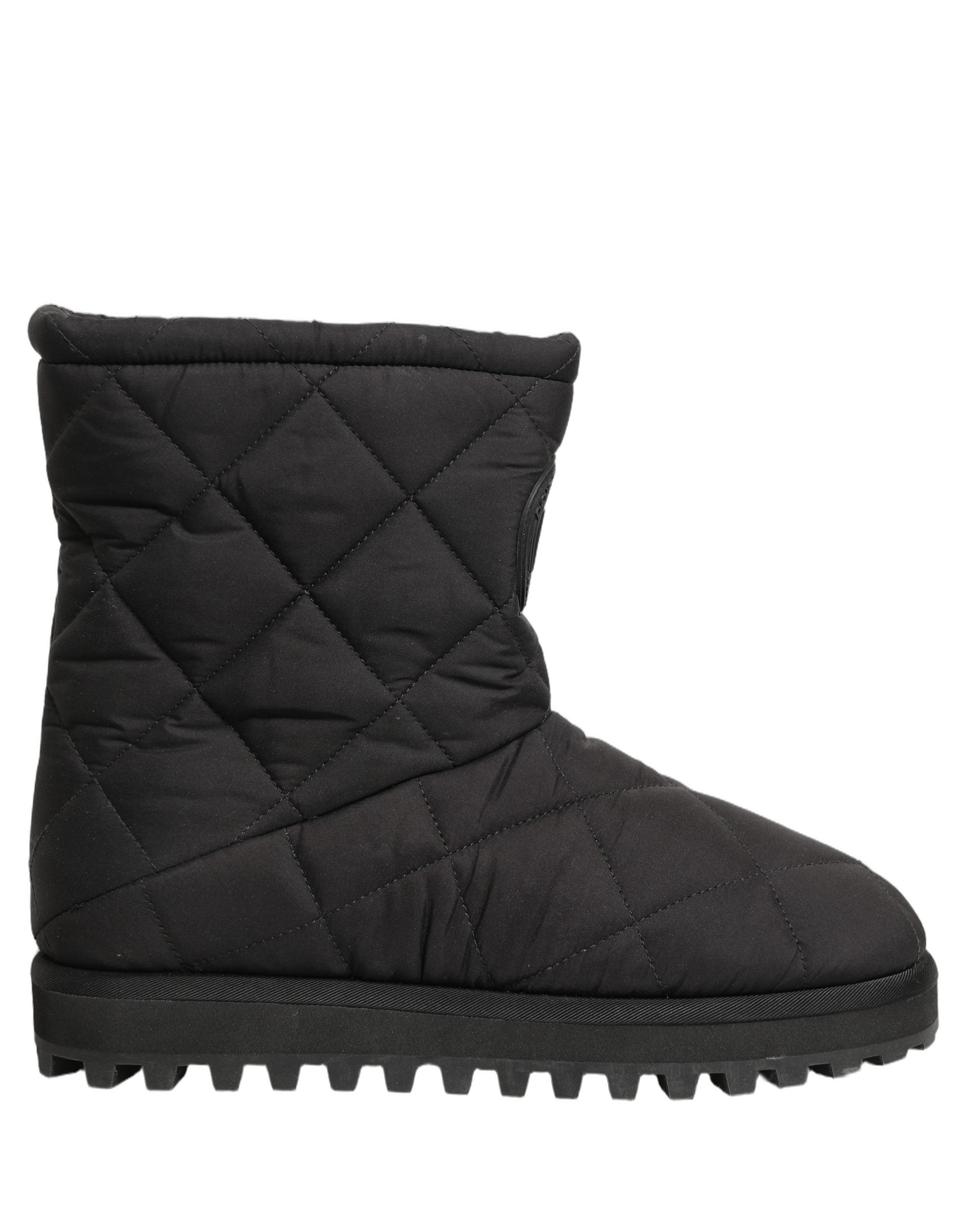 Dolce & Gabbana Schwarze Stiefeletten mit Stepp-Effekt