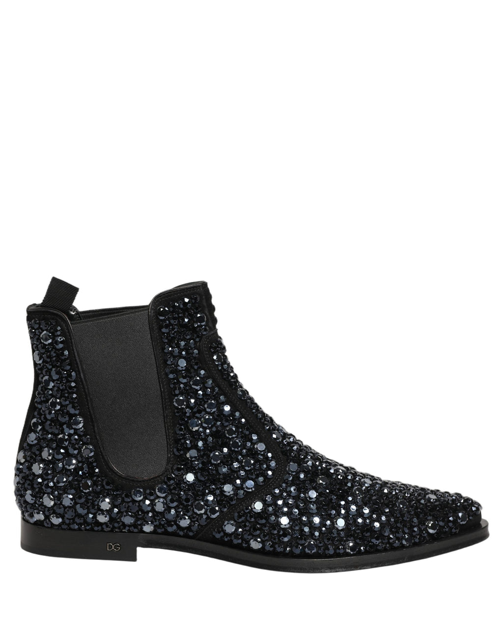 Dolce & Gabbana Schwarze Chelsea Ankle Boots mit Verzierungen