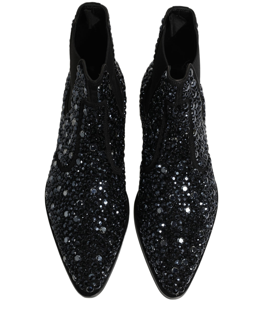 Dolce & Gabbana Schwarze Chelsea Ankle Boots mit Verzierungen