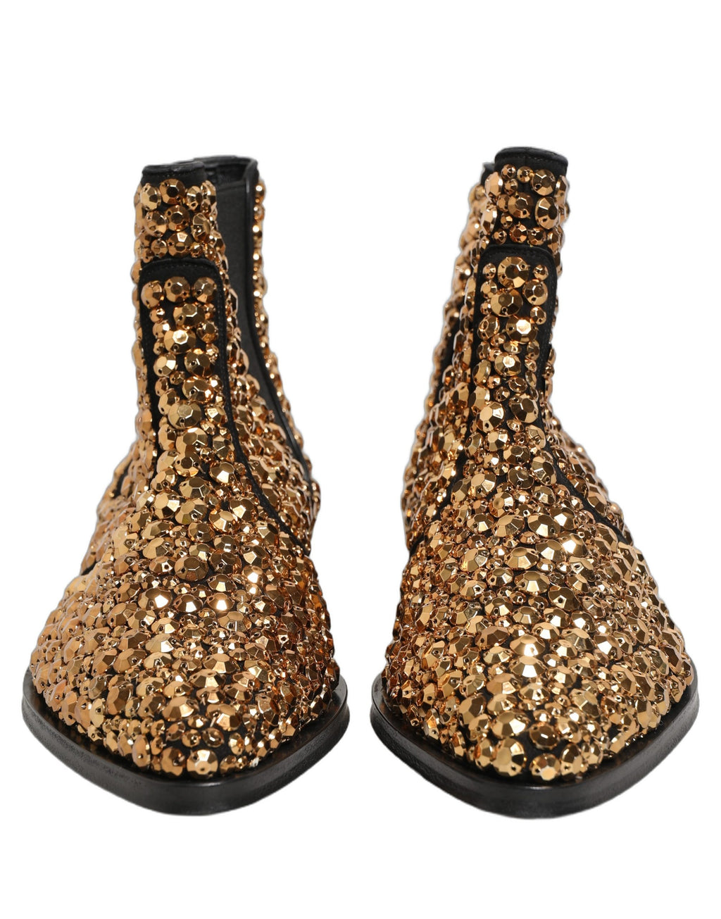 Dolce & Gabbana Chelsea-Ankle Boots mit Goldverzierung