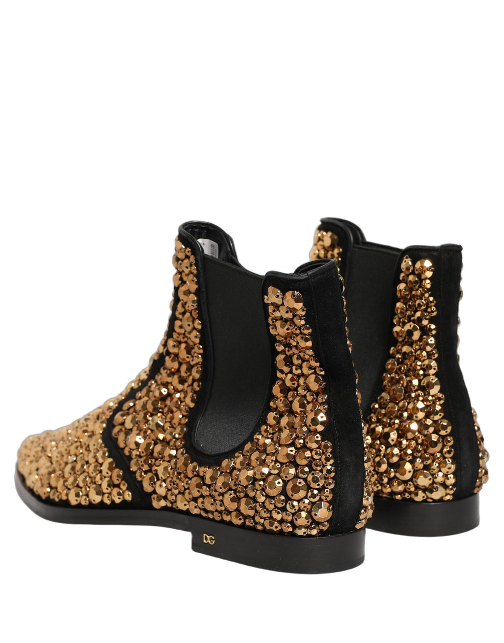 Dolce & Gabbana Chelsea-Ankle Boots mit Goldverzierung