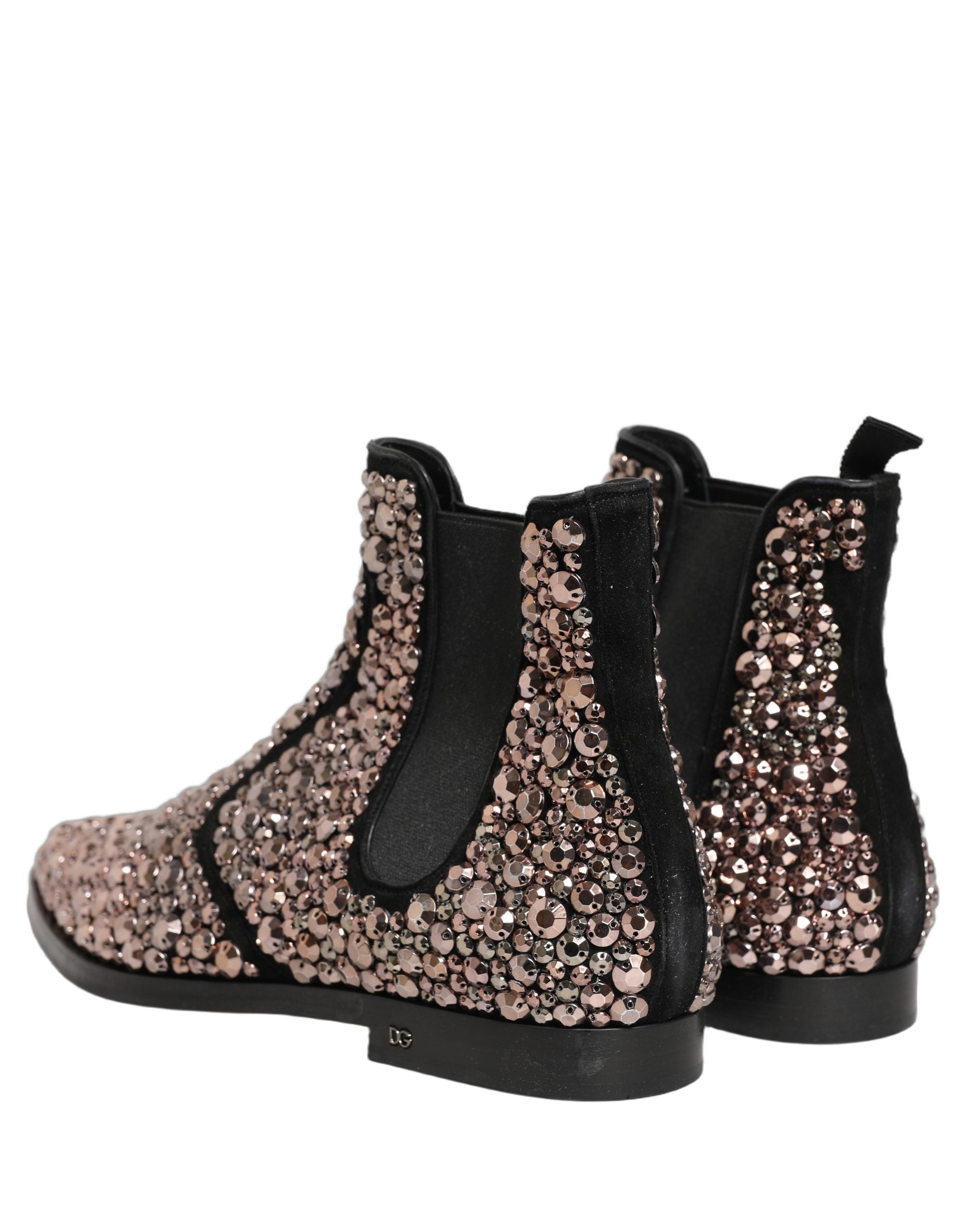 Dolce & Gabbana Chelsea Ankle Boots mit Silber-Verzierungen