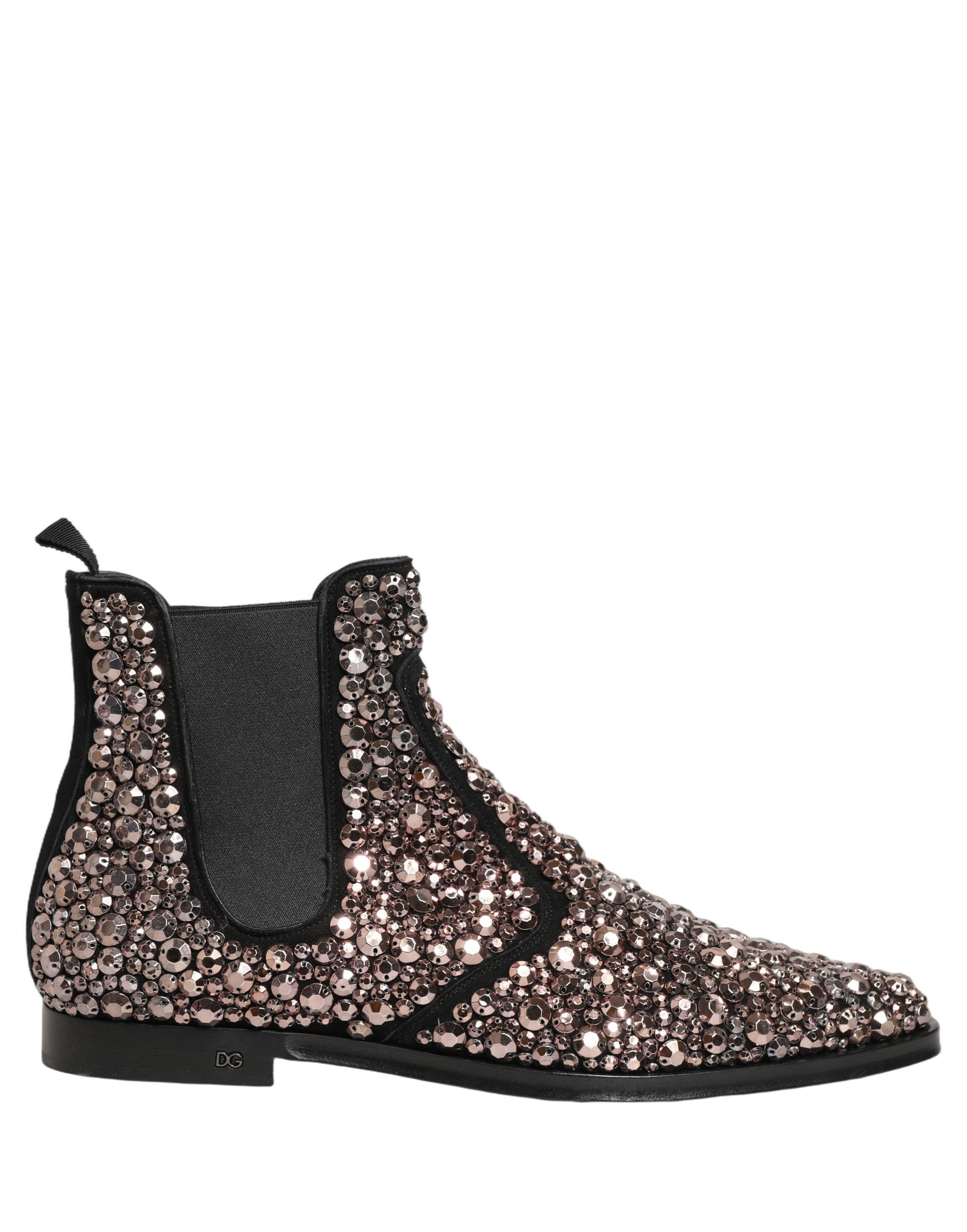 Dolce & Gabbana Chelsea Ankle Boots mit Silber-Verzierungen