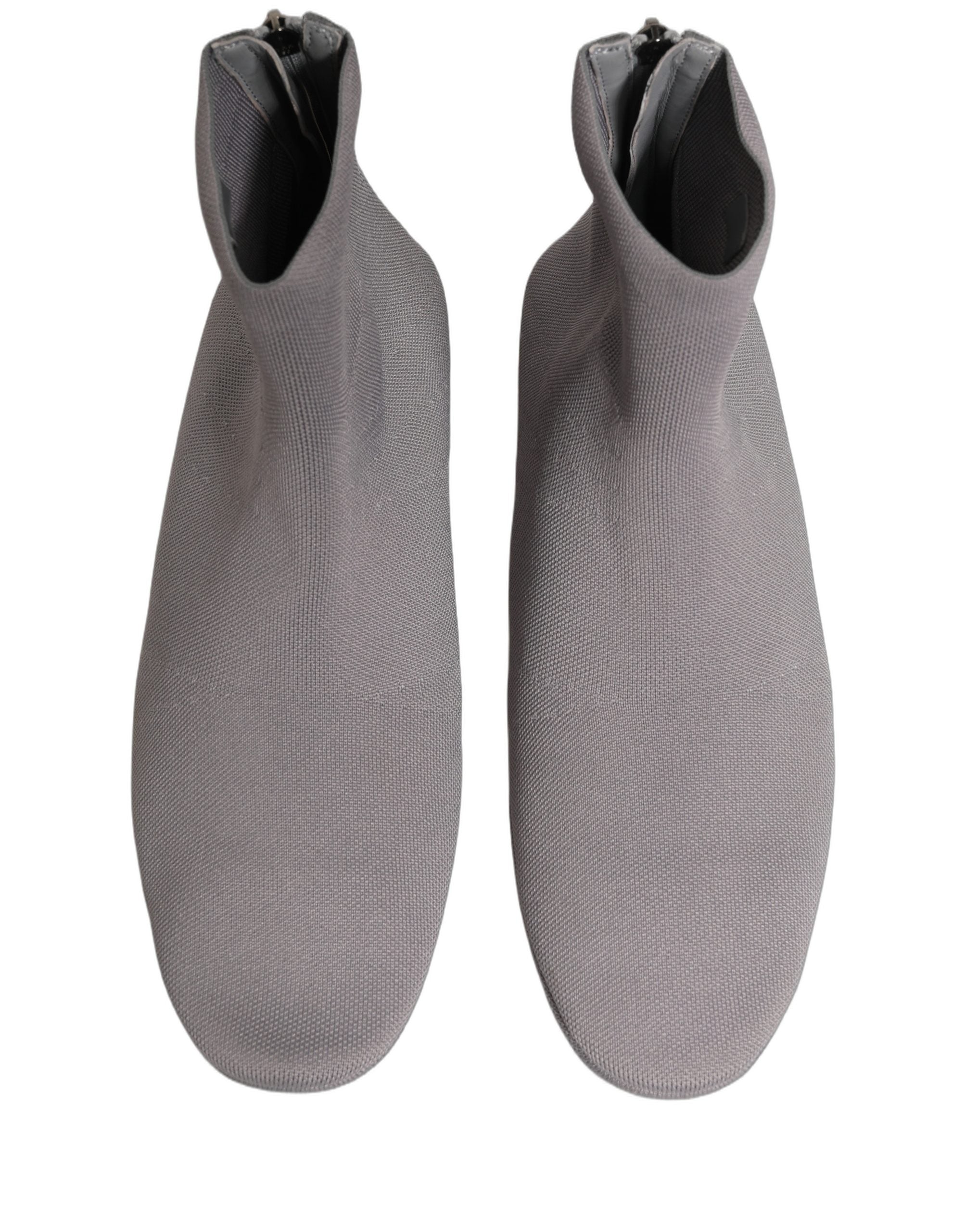 Dolce & Gabbana Graue Stretch-Mesh-Ankle-Boots für Herren