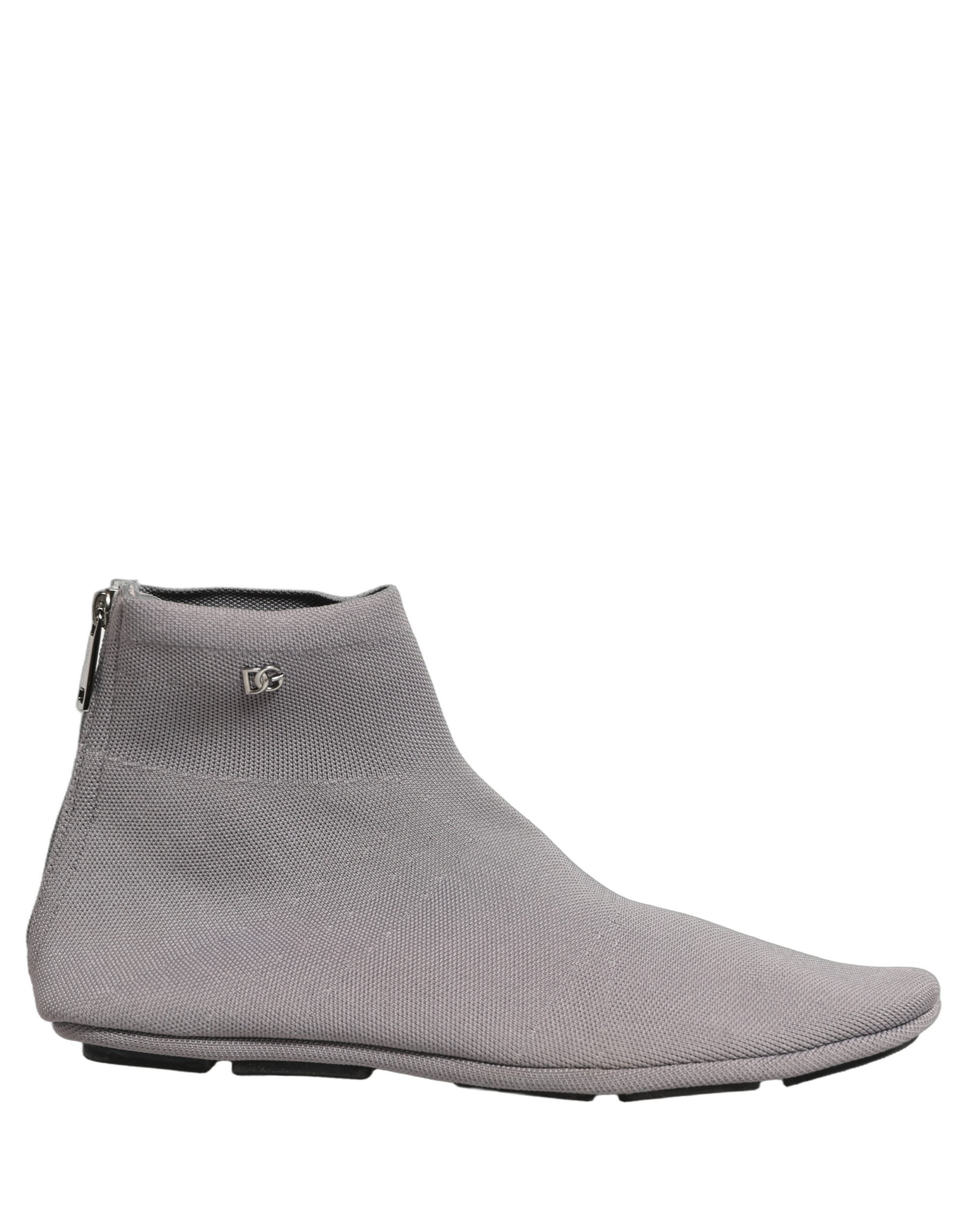 Dolce & Gabbana Graue Stretch-Mesh-Ankle-Boots für Herren