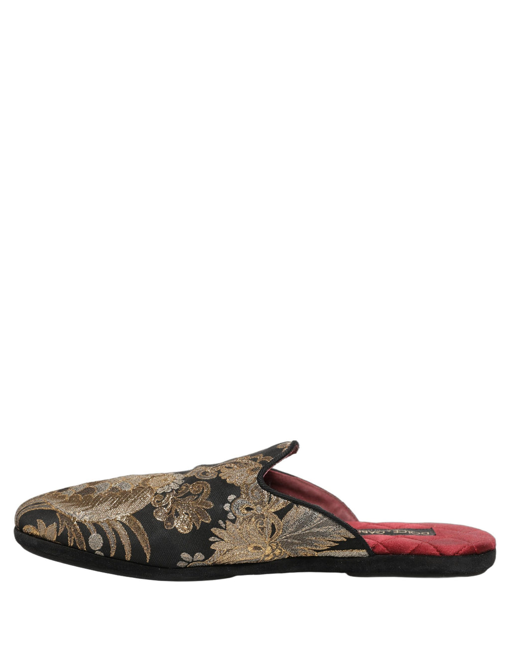 Dolce & Gabbana Schwarze Blumen-Jacquard-Sandalen für Herren