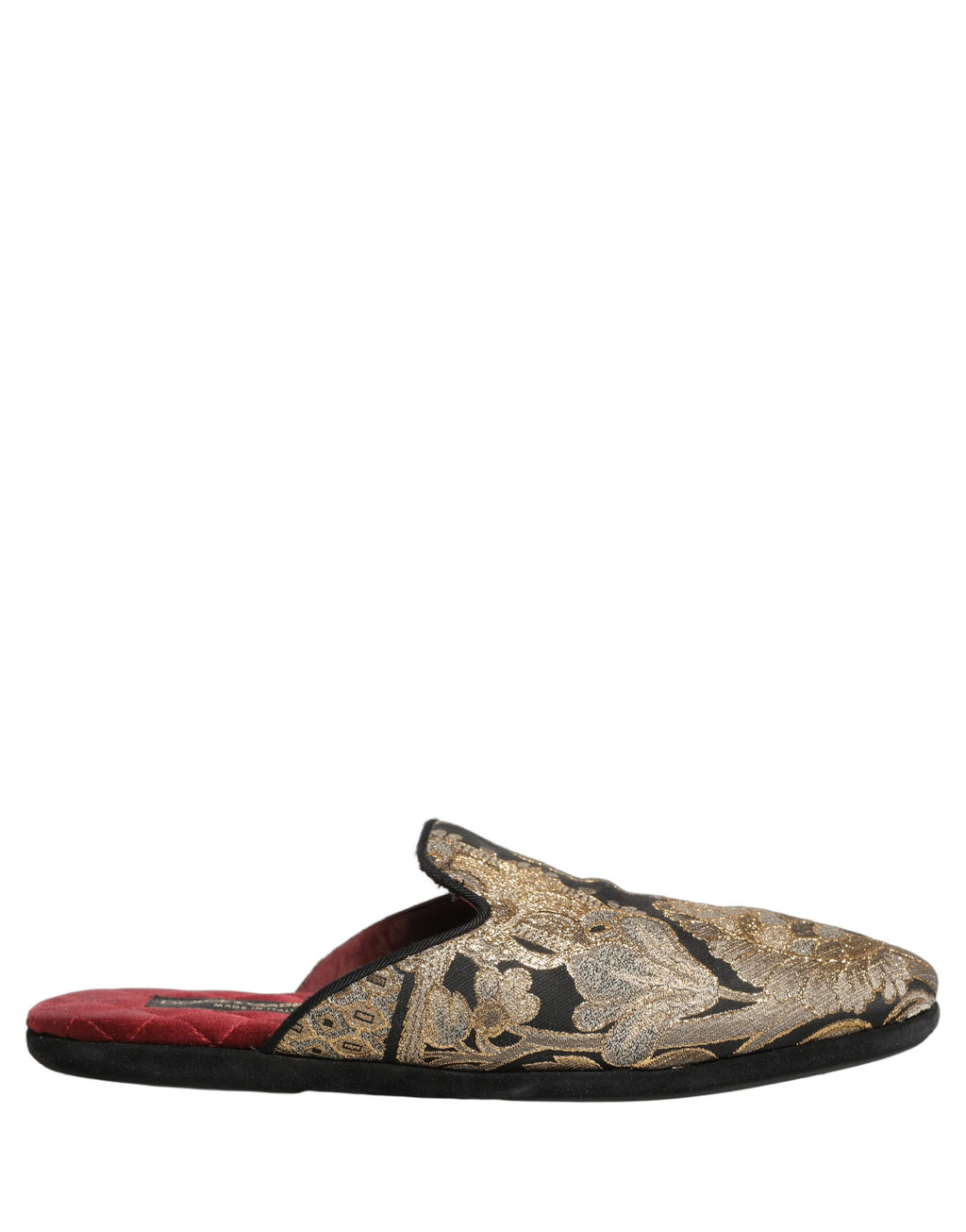 Dolce & Gabbana Schwarze Blumen-Jacquard-Sandalen für Herren