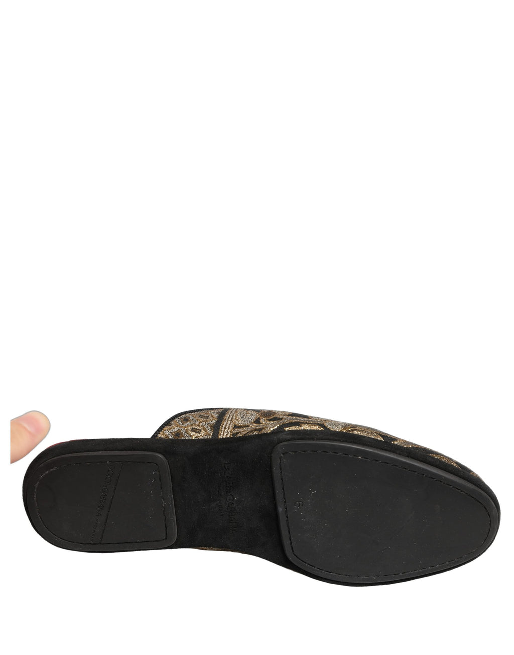Dolce & Gabbana Schwarze Blumen-Jacquard-Sandalen für Herren