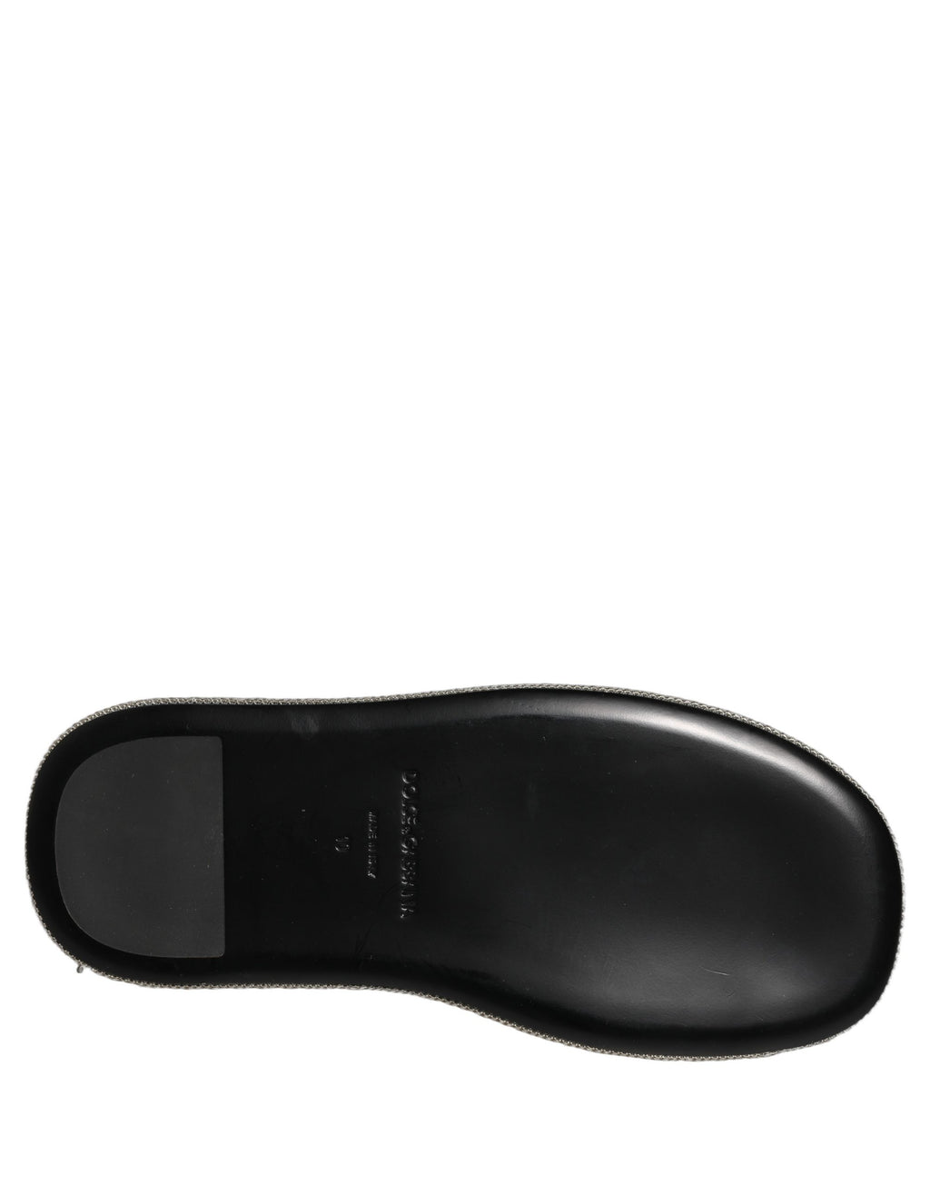 Dolce & Gabbana Schwarze Plateau-Slipper für Herren mit Kristallbesatz