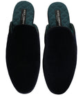 Dolce & Gabbana Dunkelblaue Wildleder-Slipper, flache Herrenschuhe