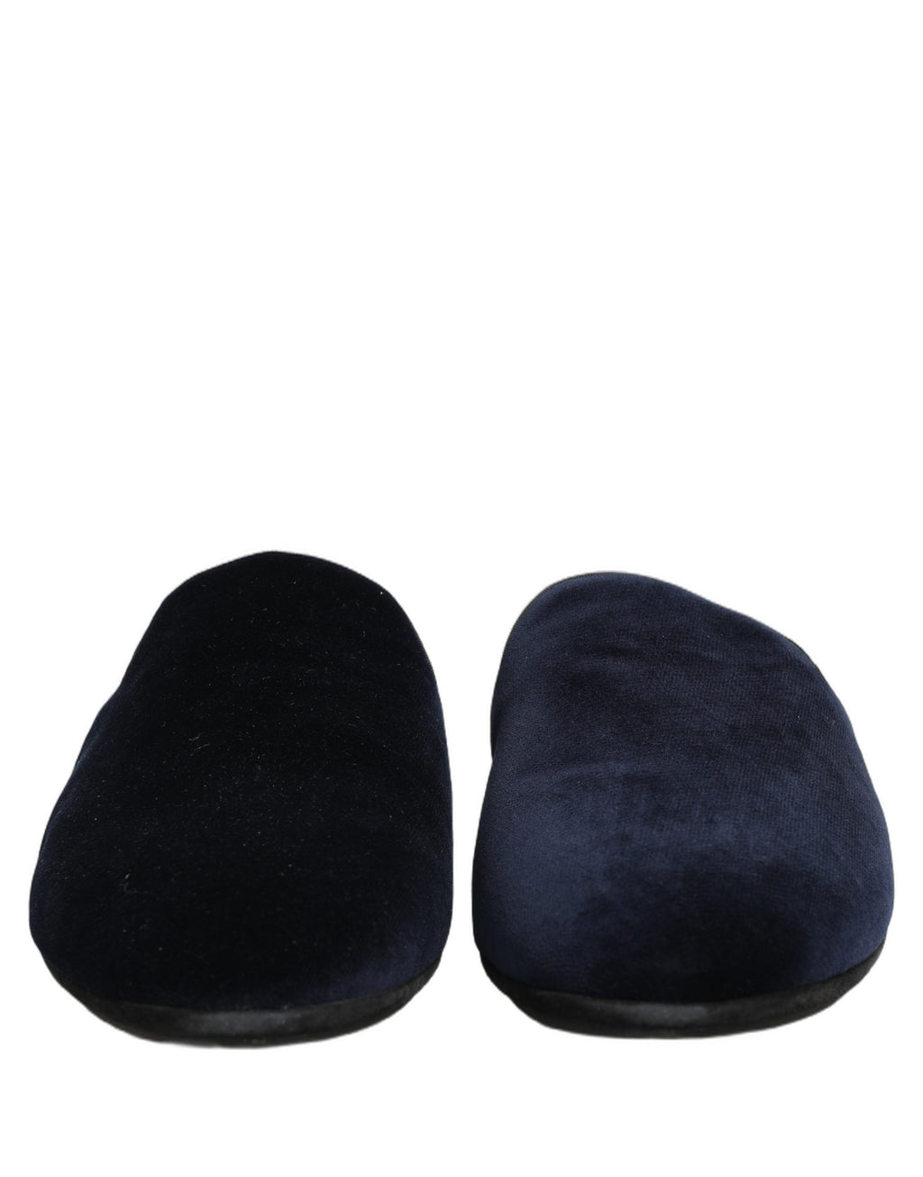 Dolce & Gabbana Dunkelblaue Wildleder-Slipper, flache Herrenschuhe