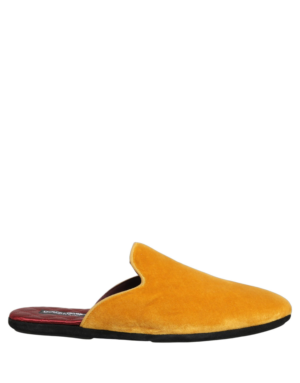 Dolce & Gabbana Gelbe Wildleder-Slipper, flache Herrenschuhe