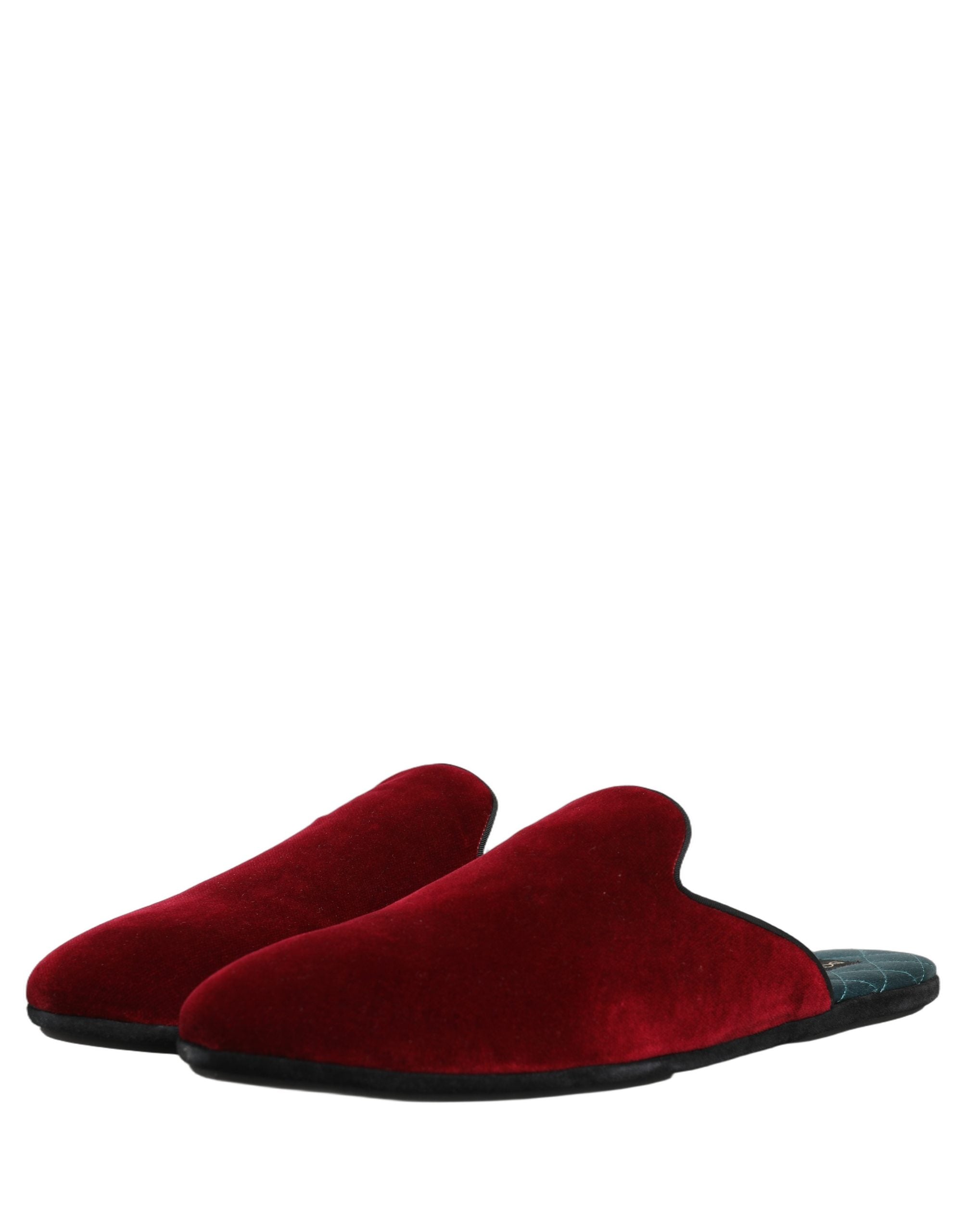 Dolce & Gabbana Rote Wildleder-Slipper für Herren