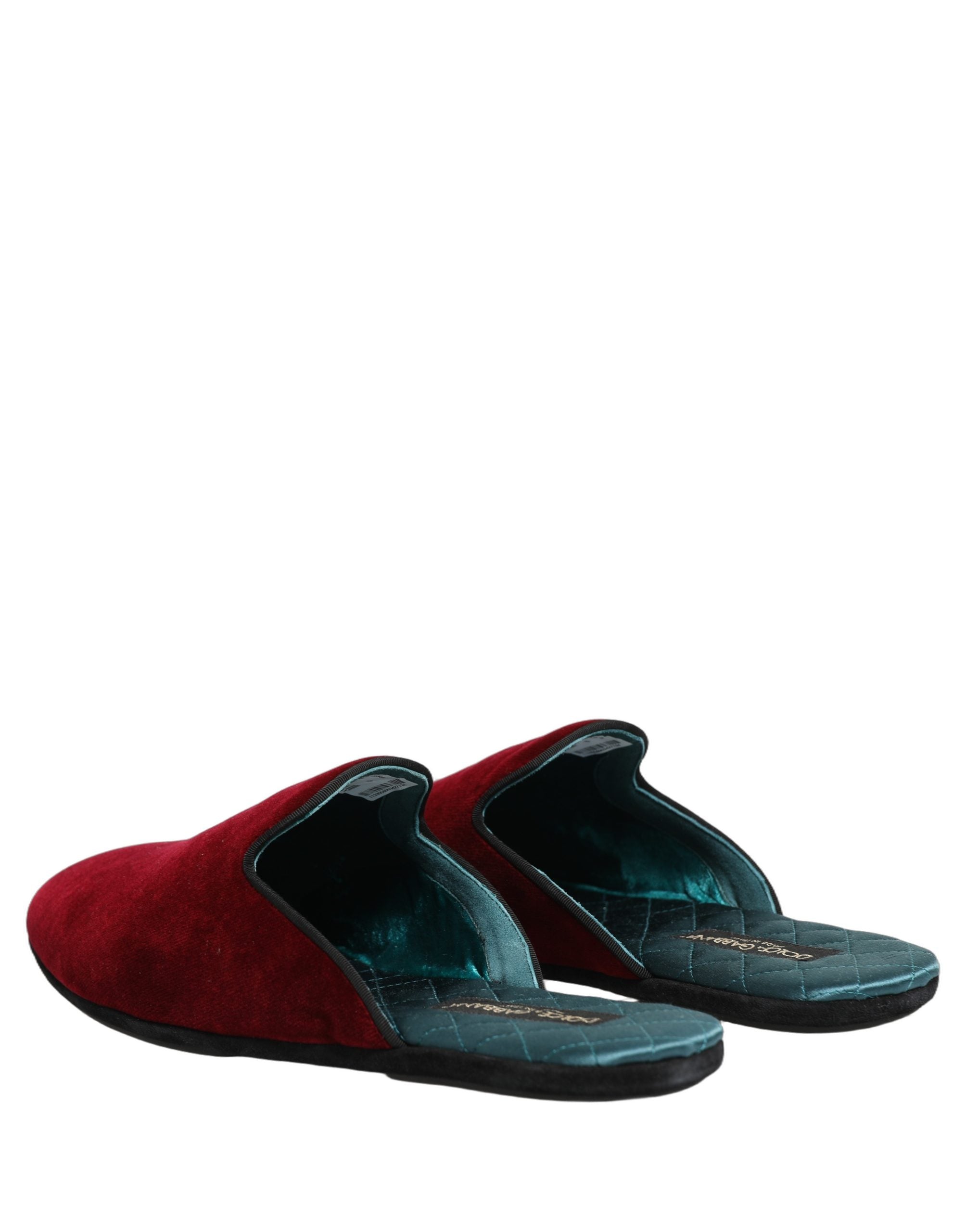 Dolce & Gabbana Rote Wildleder-Slipper für Herren