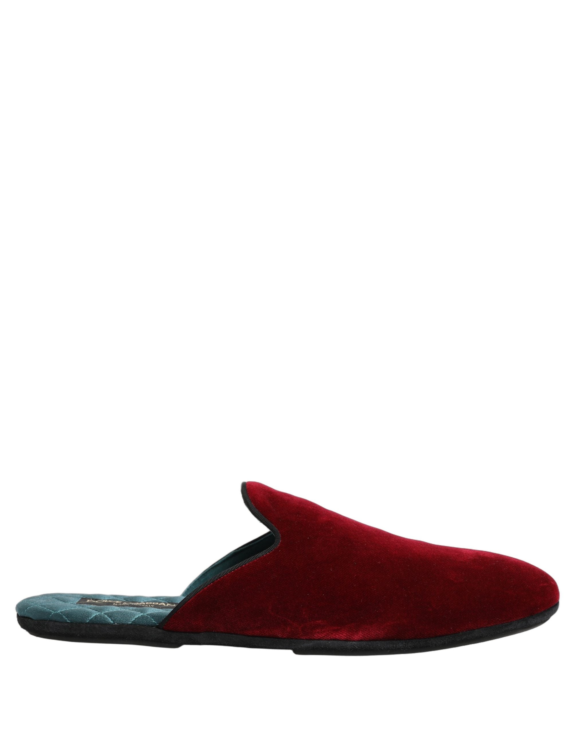 Dolce & Gabbana Rote Wildleder-Slipper für Herren