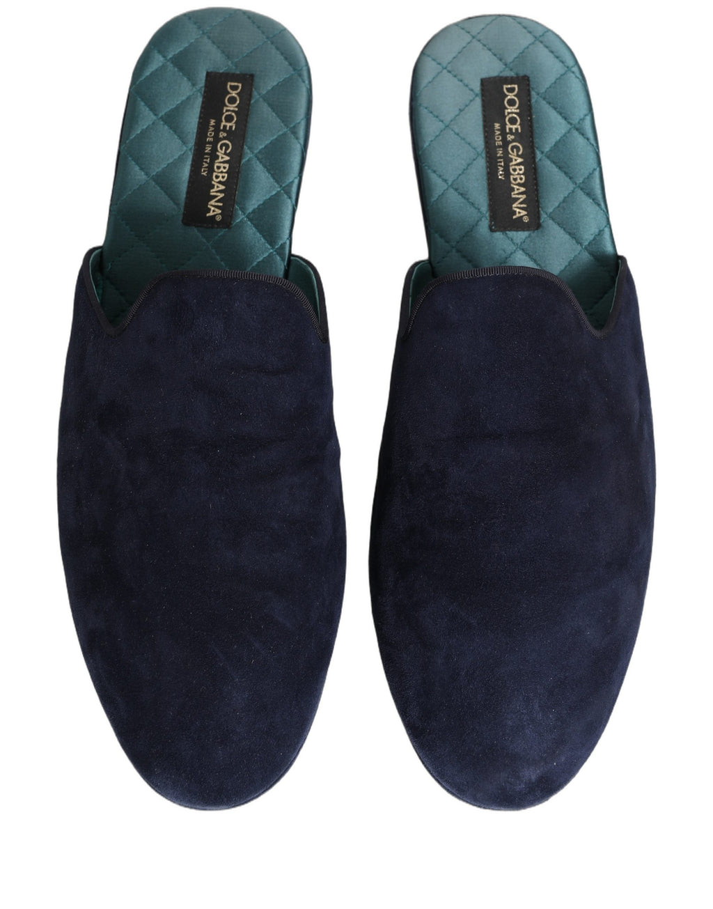 Dolce & Gabbana Blaue Wildleder-Slipper "Slides" für Herren