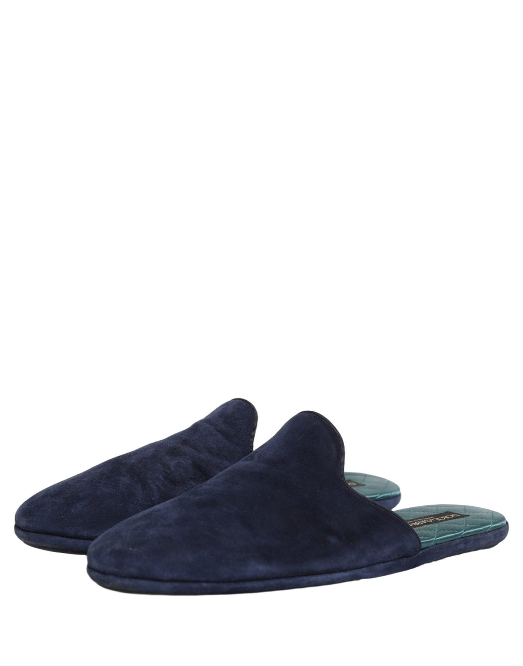 Dolce & Gabbana Blaue Wildleder-Slipper "Slides" für Herren