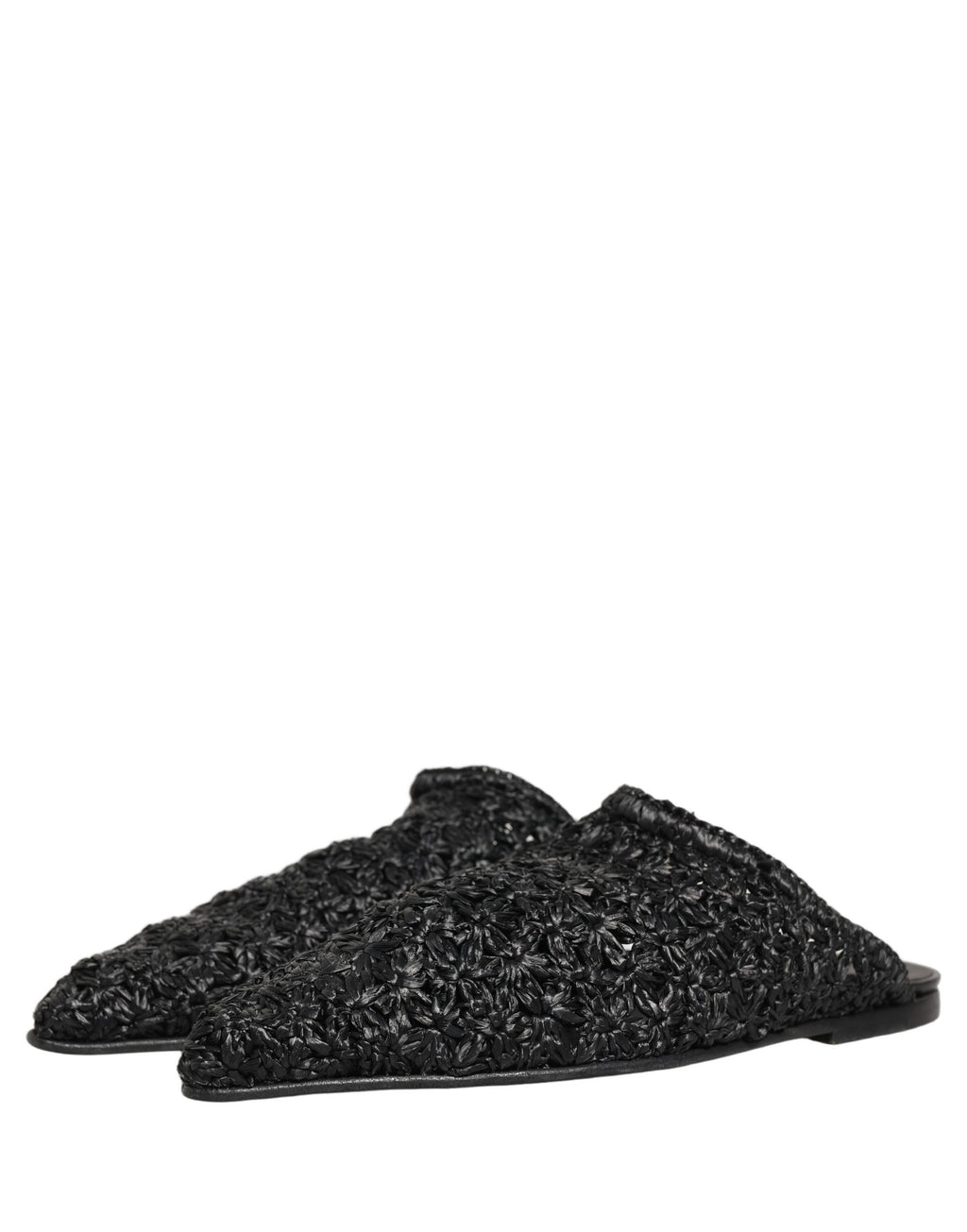 Dolce & Gabbana Schwarze Mules Pantoletten Herren Flats Schuhe